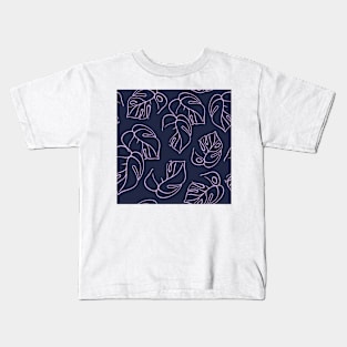 Tropical pattern with monstera leaves Kids T-Shirt